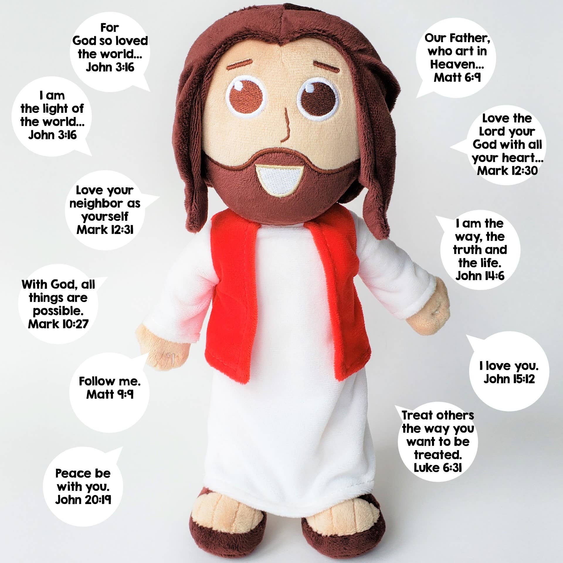 The Talking Jesus Doll - Plush Toy Speaks 10 Bible Verses – Livi Littles