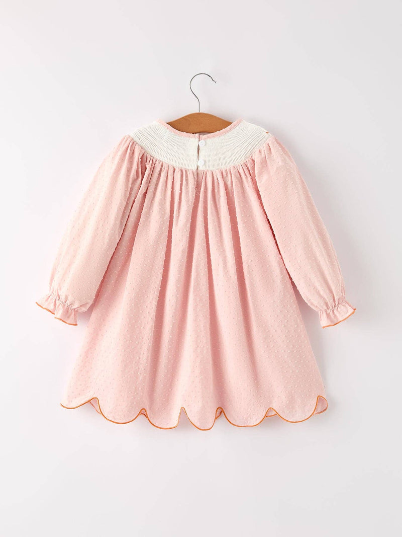 Thanksgiving Embroidery Smock Dress