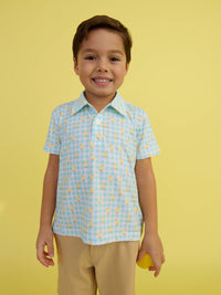 Boys Chirping Chicks Gingham Performance Polo