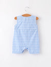 Flag Embroidered Smocked Boys Shortall