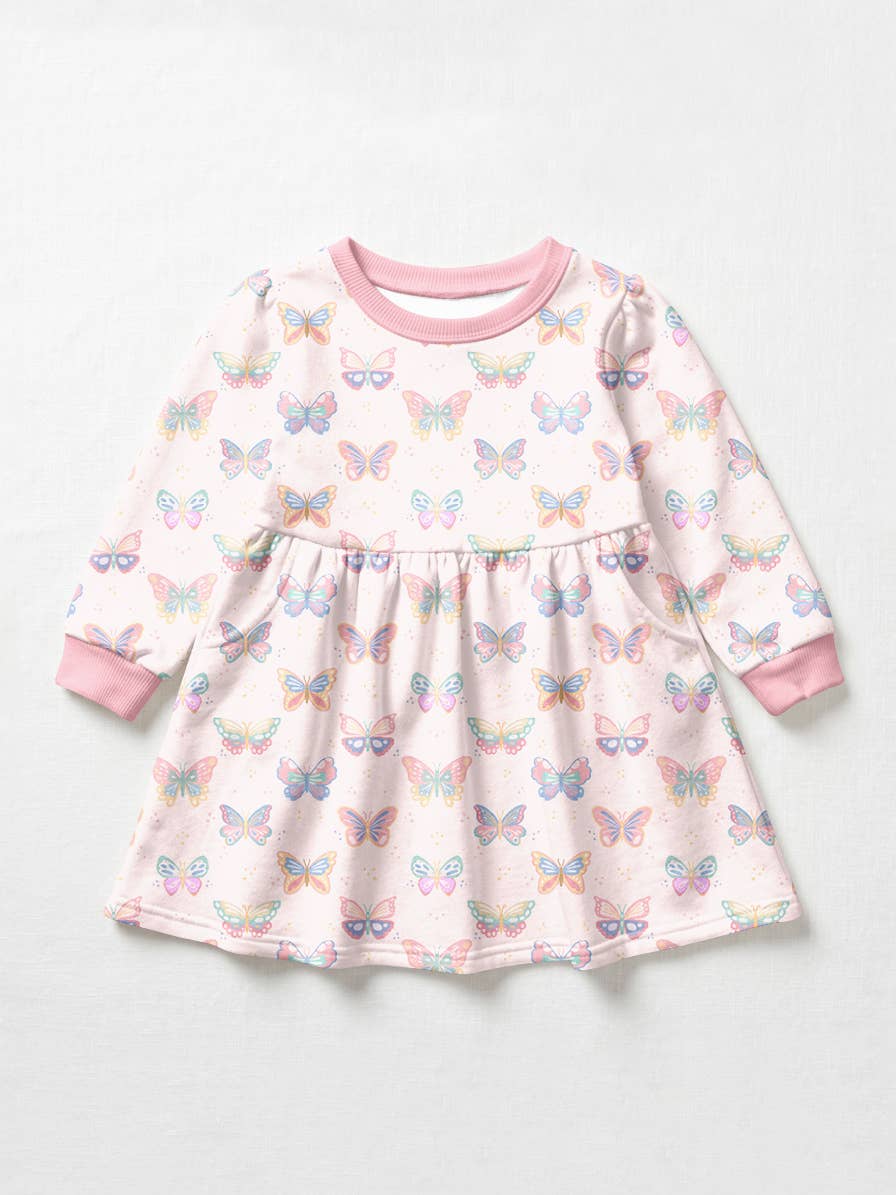 Butterfly Bliss - Sweatshirt Dress