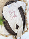 Baby Sister Pink Announcement Romper