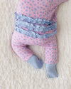 Lillian Leopard Bamboo Ruffle Footie Sleeper