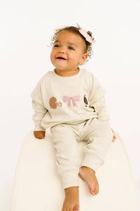 Touchdown Bow Embroidered Crewneck Set