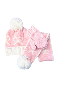Bows Bobble Hat - Pink