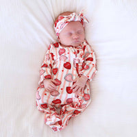 Sweet Like Candy Ruffle Zipper Footie | Pink