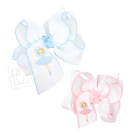 Embroidered Nutcracker Ballerina Bow