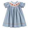 Pinstripe Turkey Smocked Bishop Dress