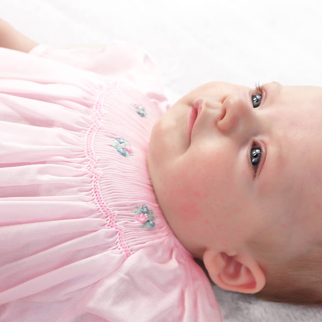 Bubble with Novelty Smocking - Pink