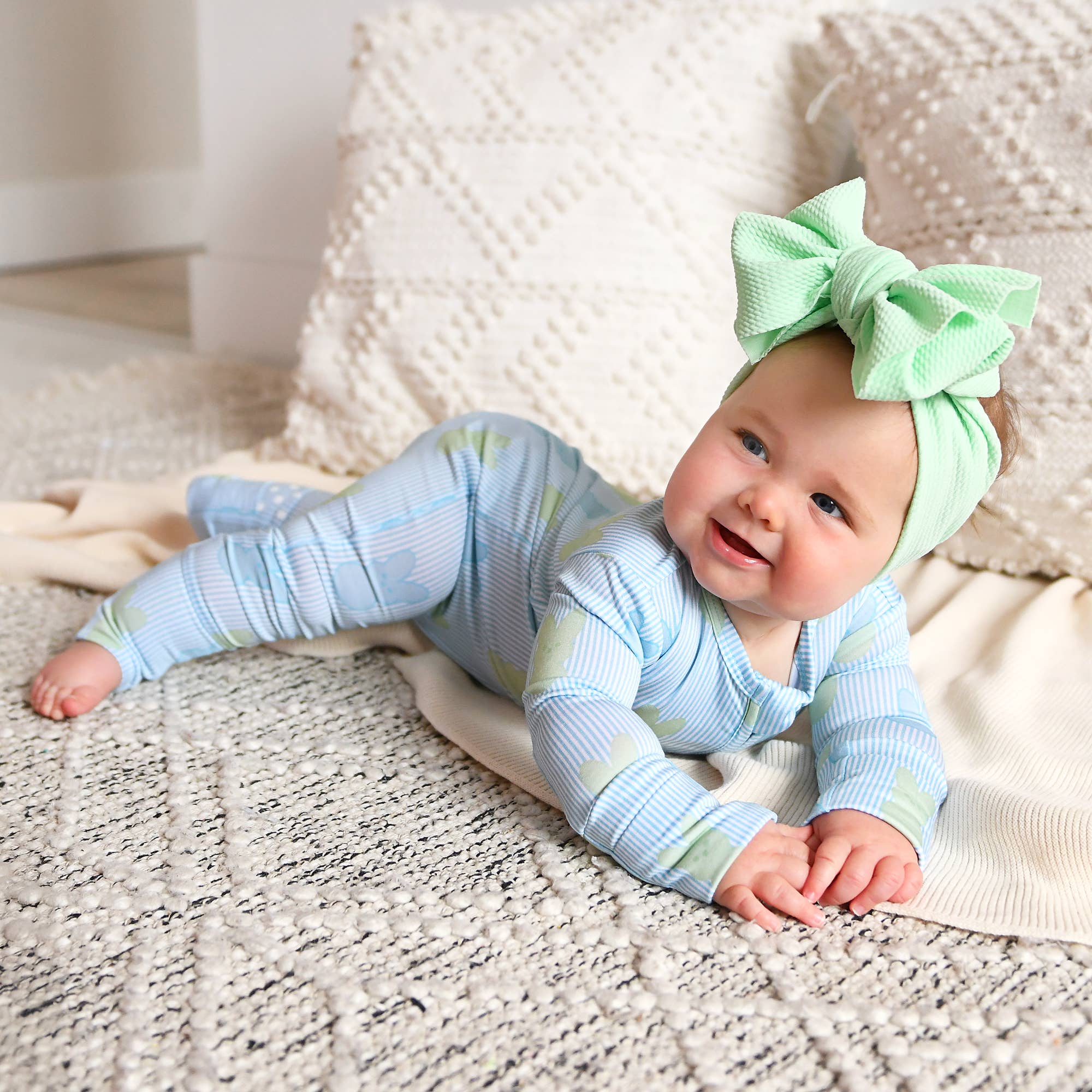 Sage Bunny ZIP Easter Bamboo Sleeper