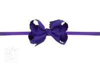 Nylon Headband w/ Scalloped Bow (Mult. Colors)