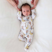 Monkey See, Monkey Snooze Zipper Footie