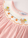 Thanksgiving Embroidery Smock Dress