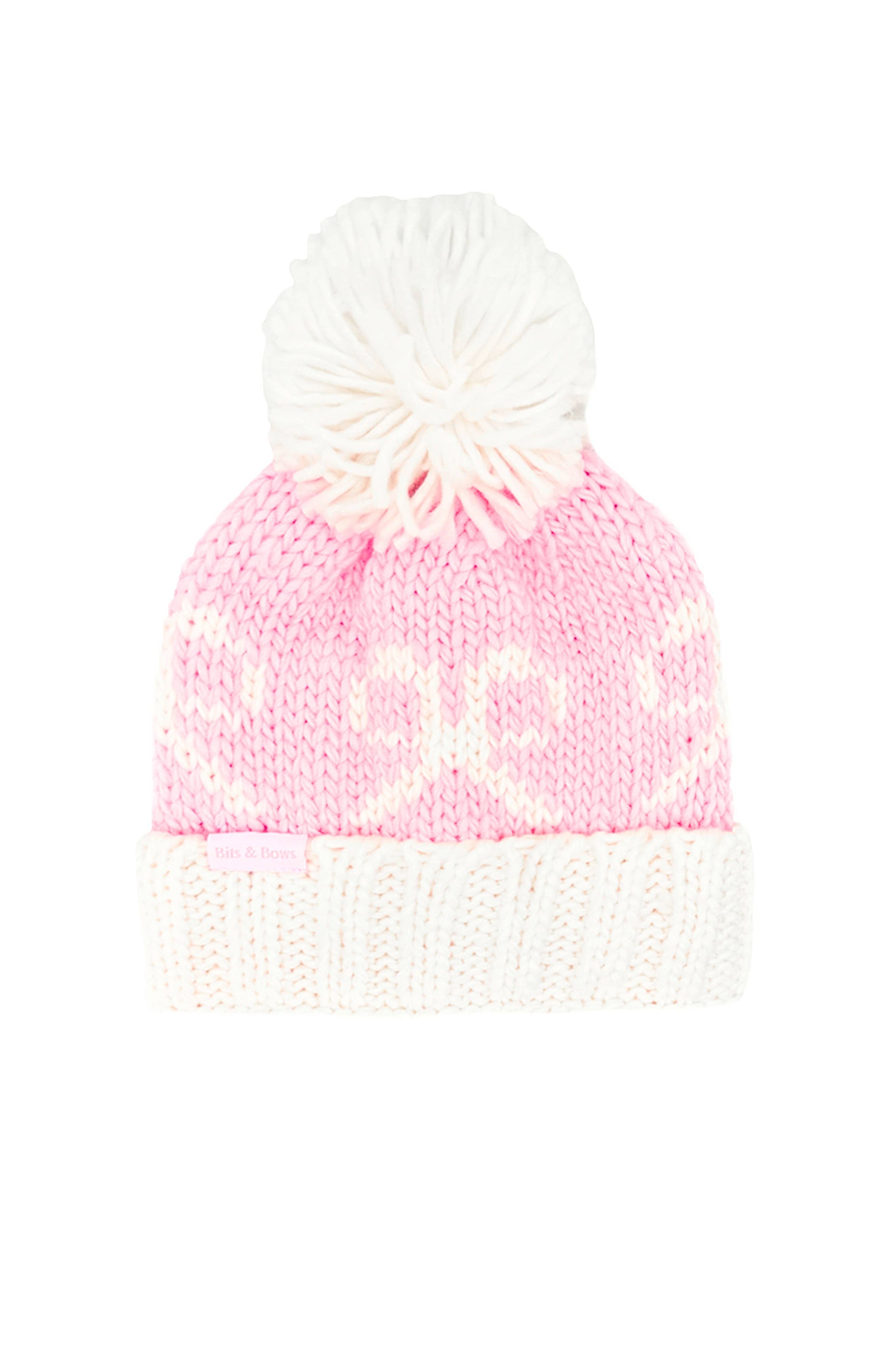 Bows Bobble Hat - Pink