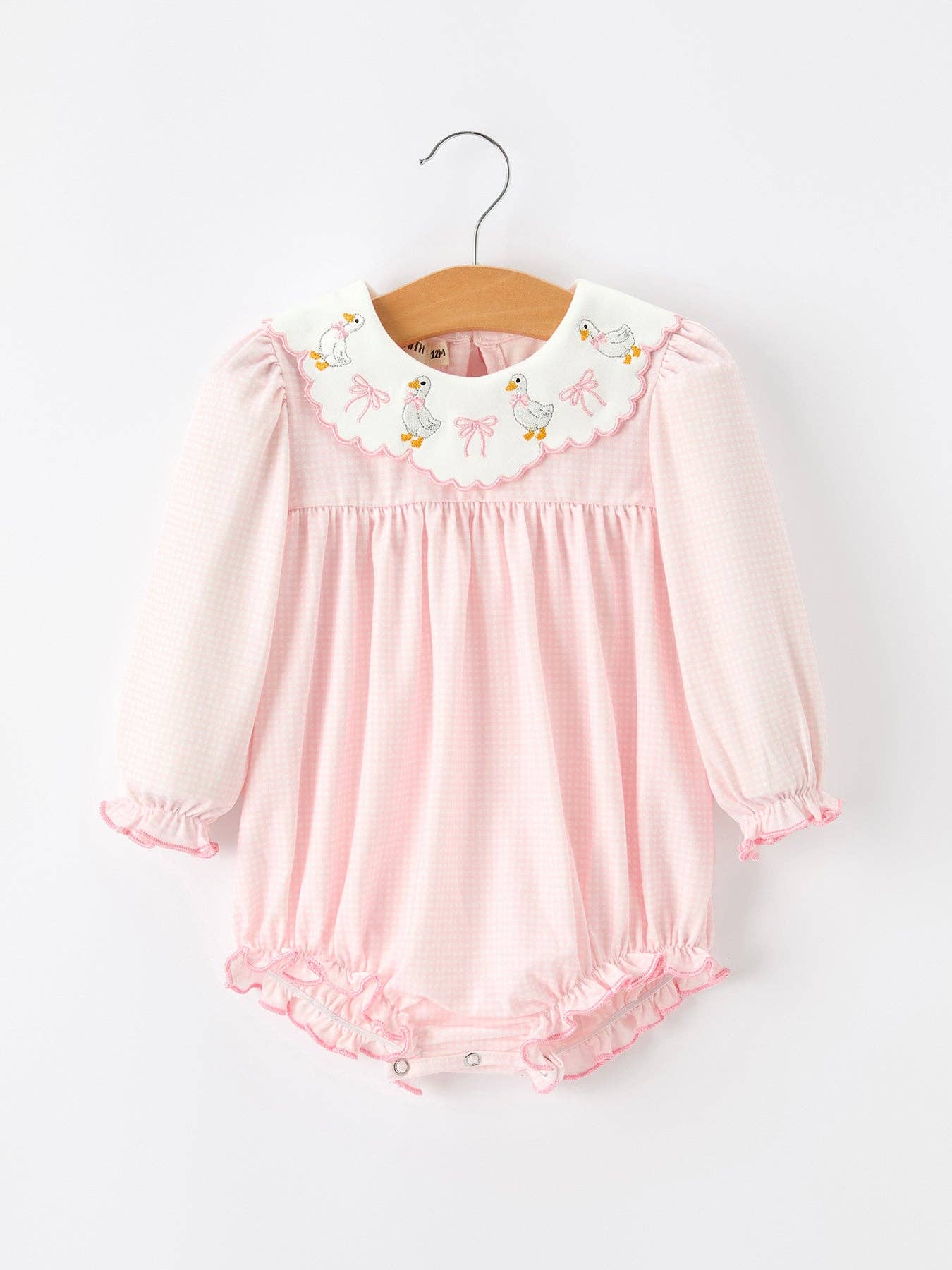 Pink Goose Ruffle Collar Bubble