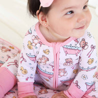 Bathtime Besties Convertible Zip Romper | Pink