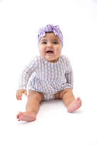 Lilac Ribbons LS Bodysuit Dress