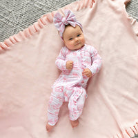 Juniper RUFFLE ZIP Easter Floral Bamboo Sleeper