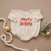 Merry & Bright Christmas Sweatshirt Romper