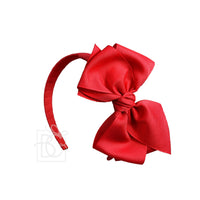 Hard Headband w/Grosgrain Bow