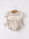 Pumpkin Smock Plaid Bubble
