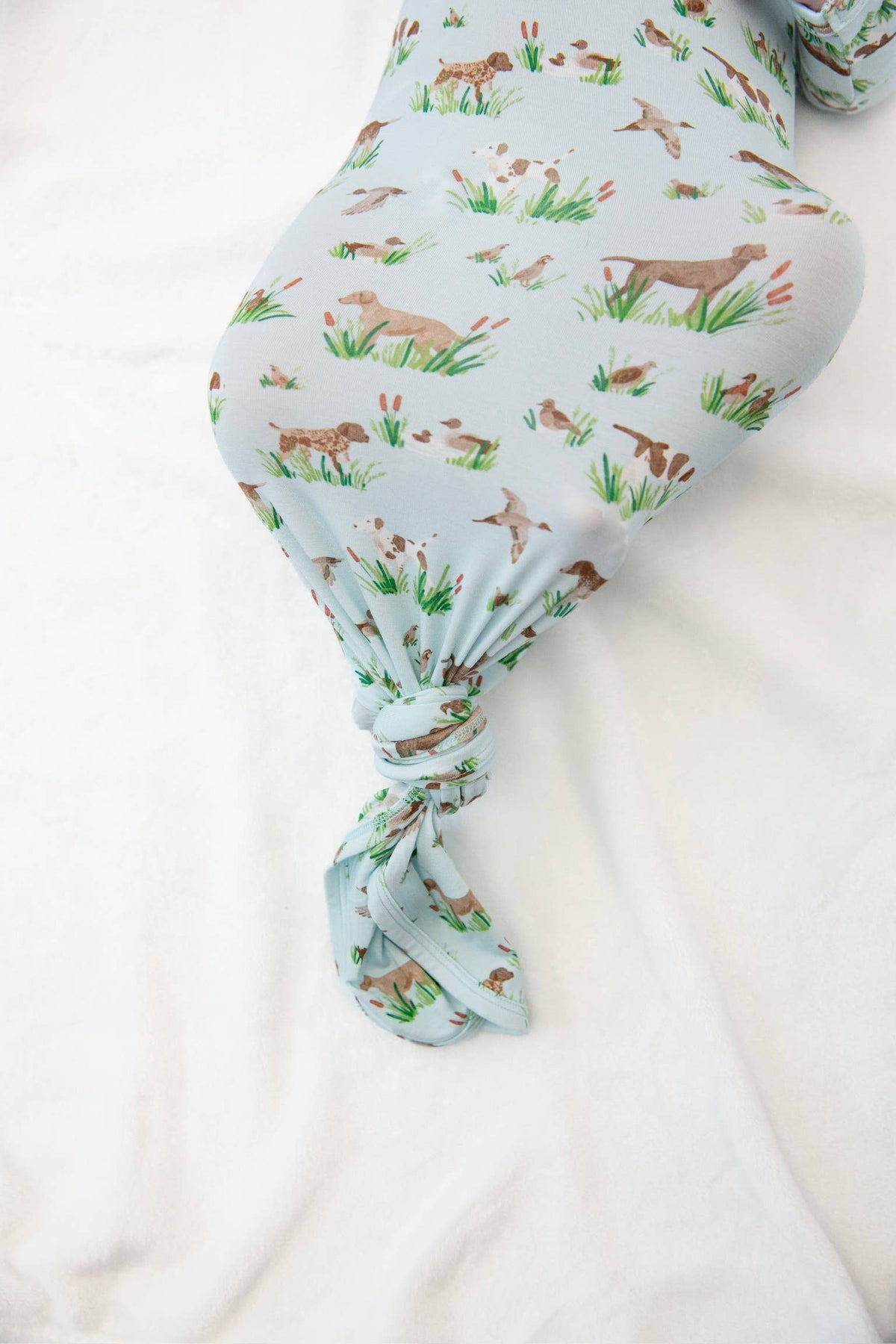 Delta Bird Hunting Dogs- Knotted Infant Gown