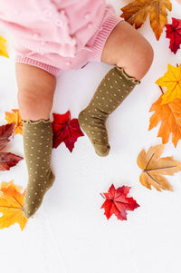 Dottie Knee Socks - Olive