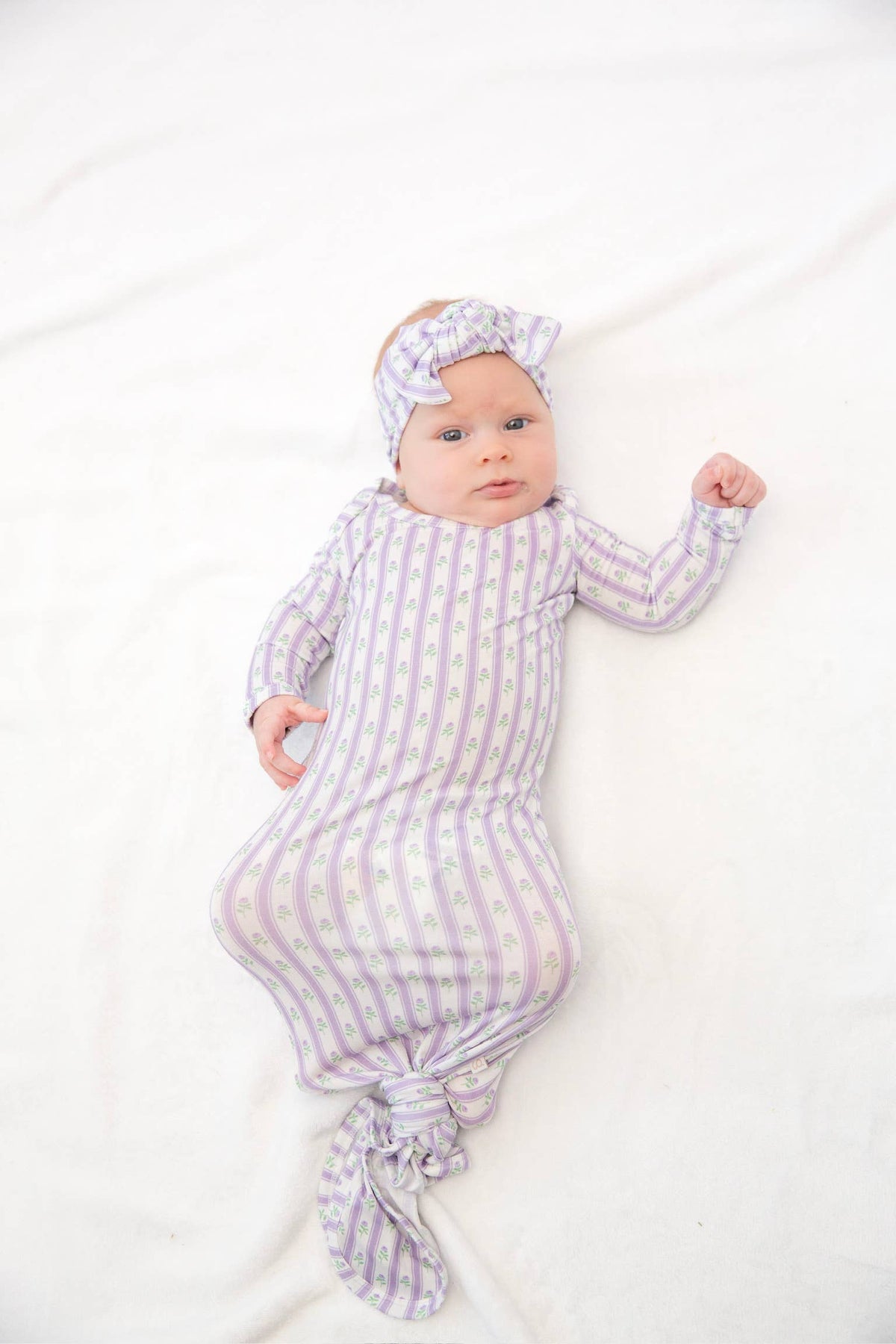 Lilac Ribbons Knotted Gown