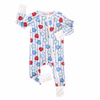 Sweet Like Candy Convertible Zip Romper | Blue