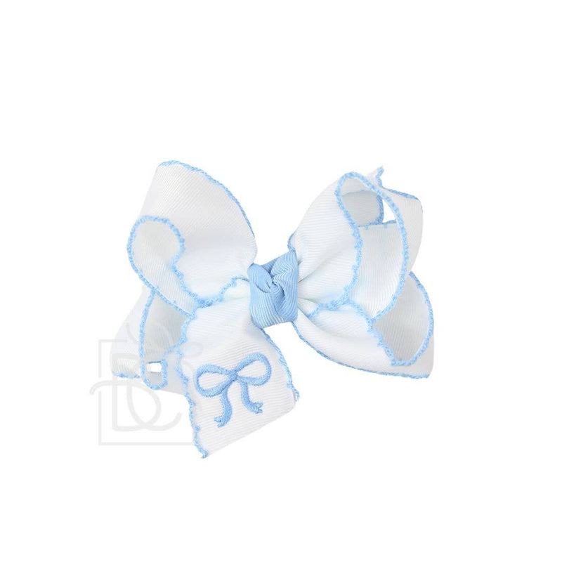 Embroidered Bow Hair Bow