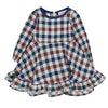 Fall Vintage Plaid Ruffle Swing Dress