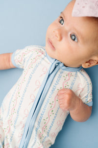 Dainty Bows Bamboo Short Romper