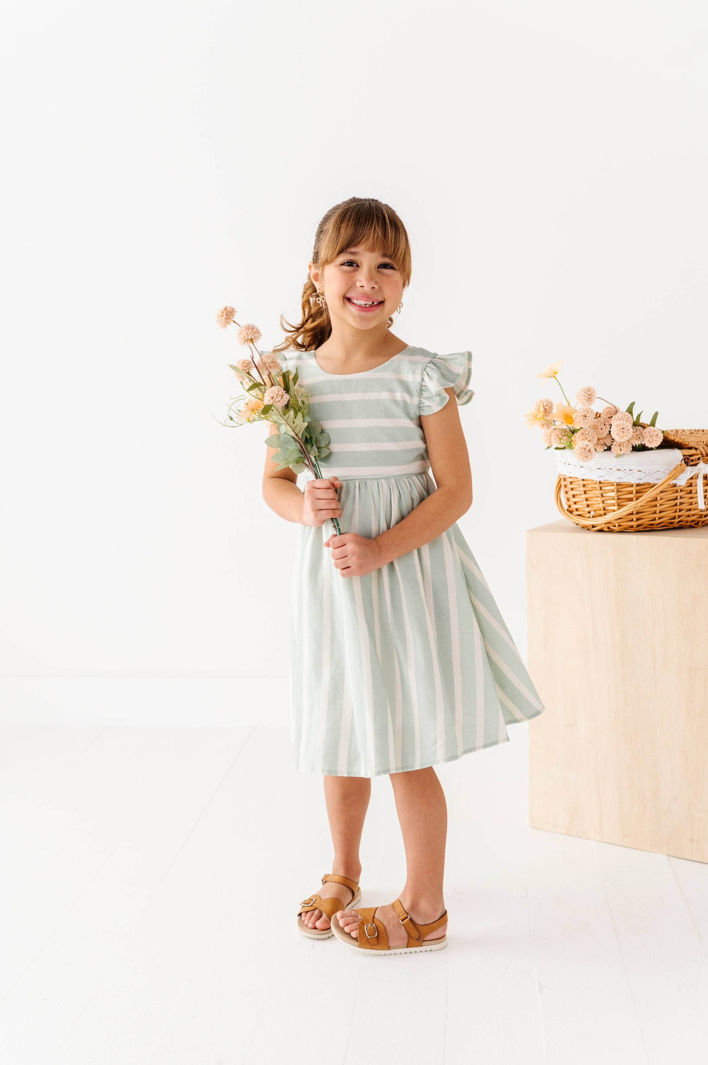 Mint Bay Stripes | TIE-BACK DRESS