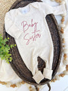 Baby Sister Pink Announcement Romper