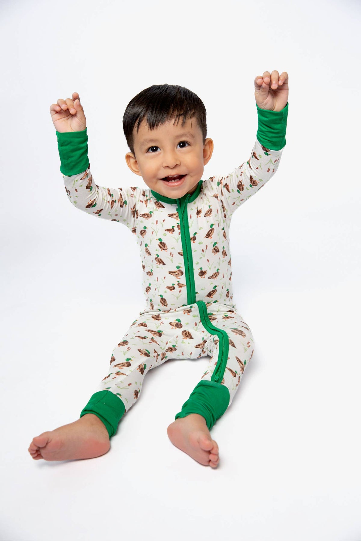Mallard Drake Ducks-Convertible Zip PJs