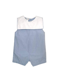 Monogram-Able Romper with Square Collar