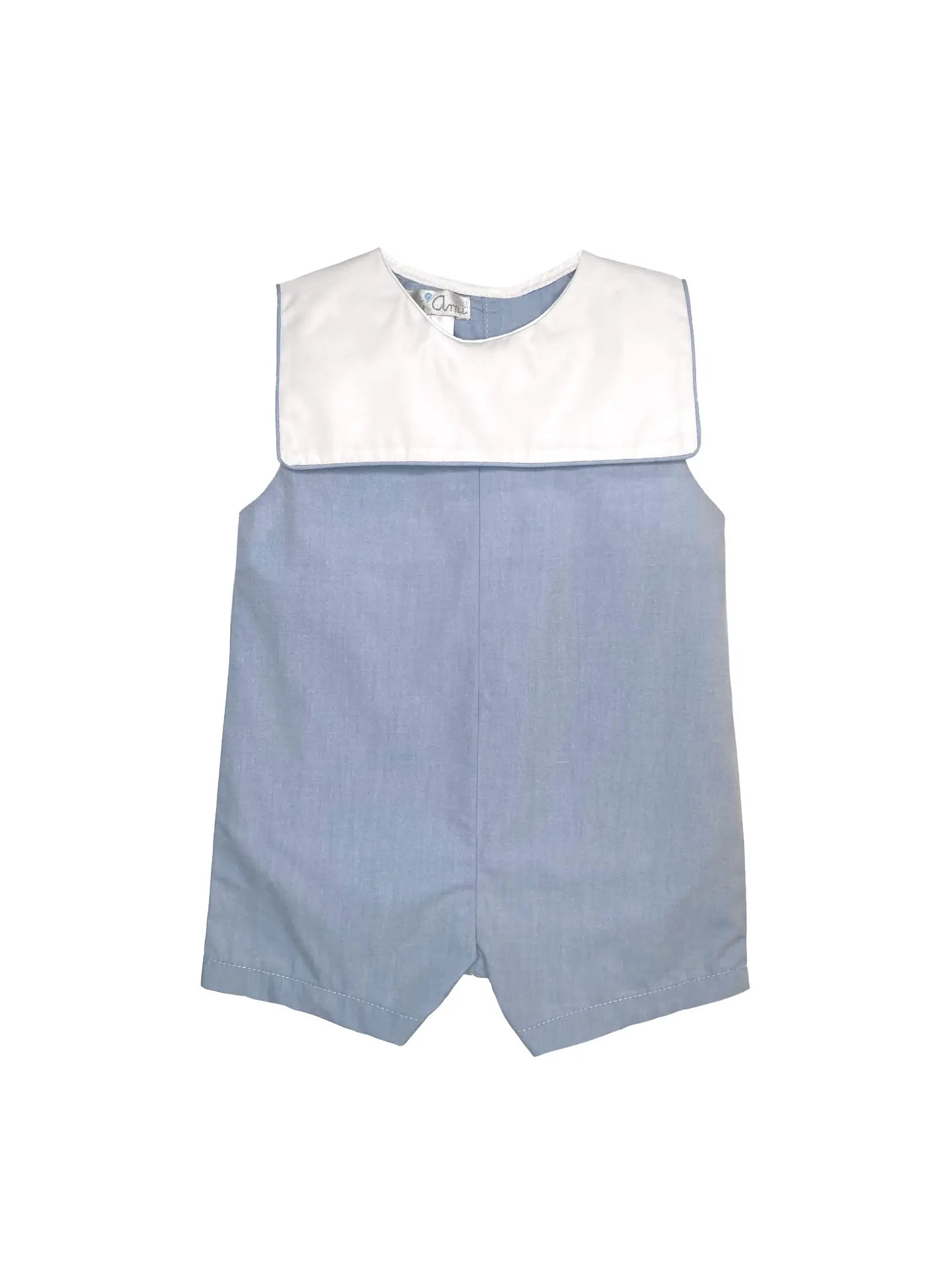 Monogram-Able Romper with Square Collar