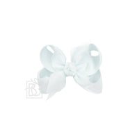 LAYERED ORGANZA/GROSGRAIN BOW ON CLIP