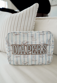 Diapers XL - Western Blues Clear Coat Bag