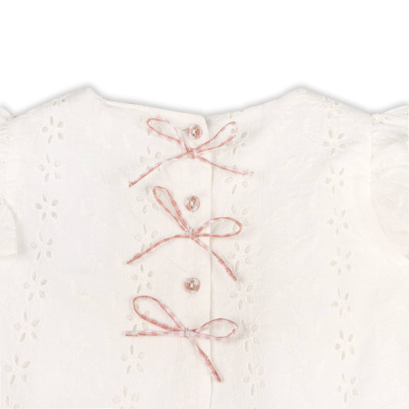 Milly Eyelet & Bow Top + Ruffled Bloomer Set