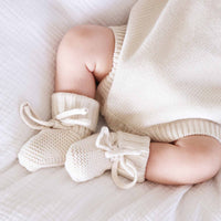 Knit Baby Booties | Sweet Neutrals