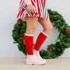 Santa Baby Lace Top Knee High Socks