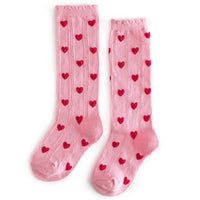 True Love Scalloped Knee High Socks
