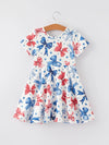 Patriotic Bow Star Girls Dress
