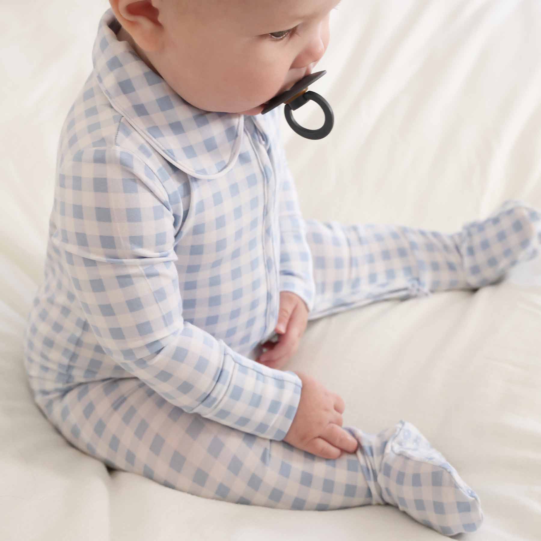 Peter Pan Collar Zipper Footie