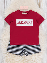 Arkansas Smocked Gingham Outfit