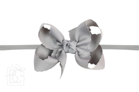 Nylon Headband w/ Scalloped Bow (Mult. Colors)
