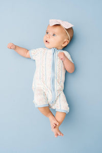 Dainty Bows Bamboo Short Romper