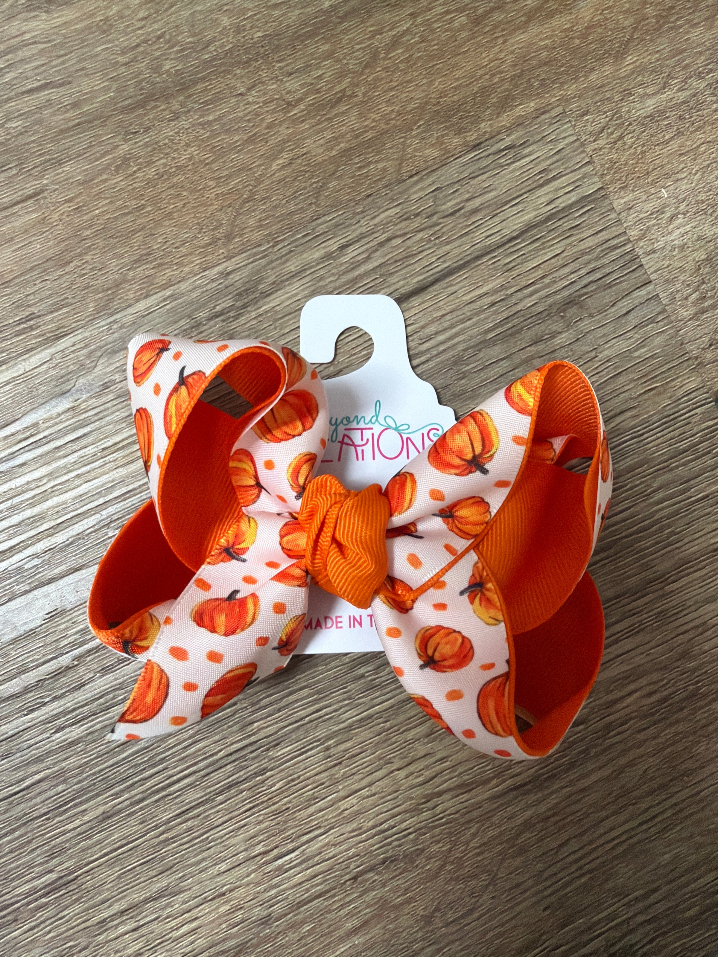 Layered Pumpkin Hair Bow