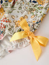 Fall Floral Embroidery Smocked Bubble